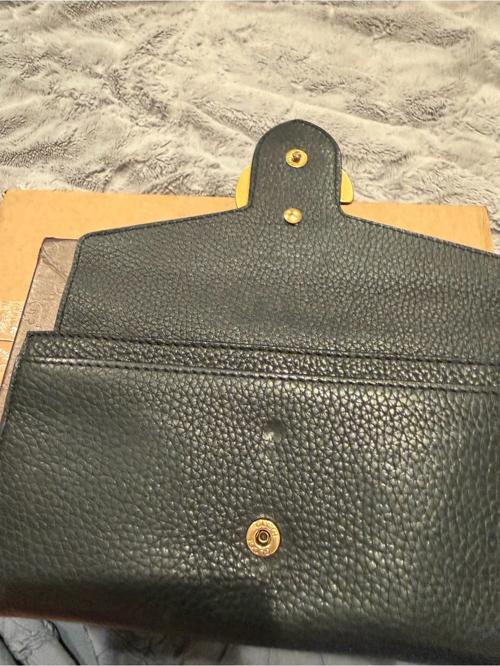 Gucci Marmont Continental Black Leather Interior Card Slot Pouch
